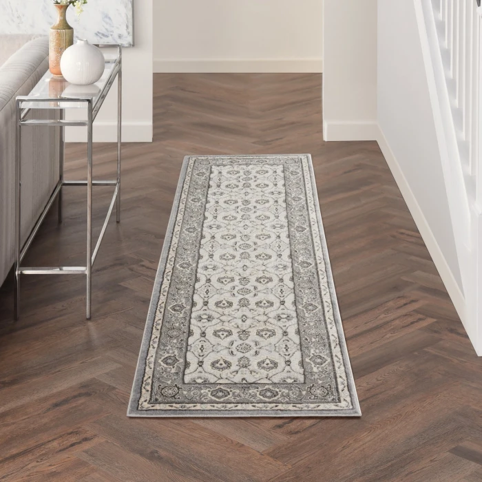Nourison Grand Villa Grey KI83 2ft.3in. x 7ft.3in. Rect. Rug