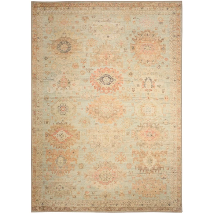 Nourison Vintage Washables Sage Multicolor VWS16 5 ft. 3 in. X 7 ft. 3 in. Rect. Rug