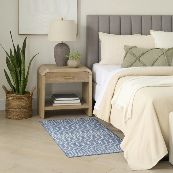 Nourison Positano Navy Blue POS02 3ft. x 5ft. Rect. Rug