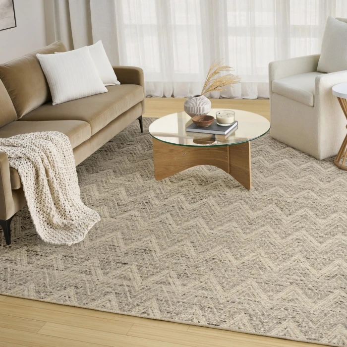 DKNY Pure Purl Grey PUU01 7ft.9in. x 9ft.9in. Rect. Rug