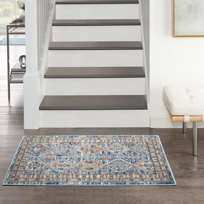 Nourison Quarry Blue Multicolor QUA15 2ft.2in. x 3ft.9in. Rect. Rug