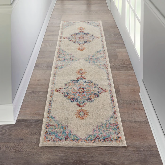 Nourison Passion Grey Multicolor PSN24 2ft. 2in. x 7ft. 6in. Rect. Rug