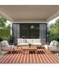 Nourison Positano Terracotta Ivory POS03 8ft. Square Rug
