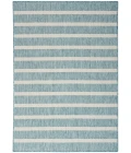 Nourison Positano Aqua Ivory POS03 6 ft. X 9 ft. Rect. Rug
