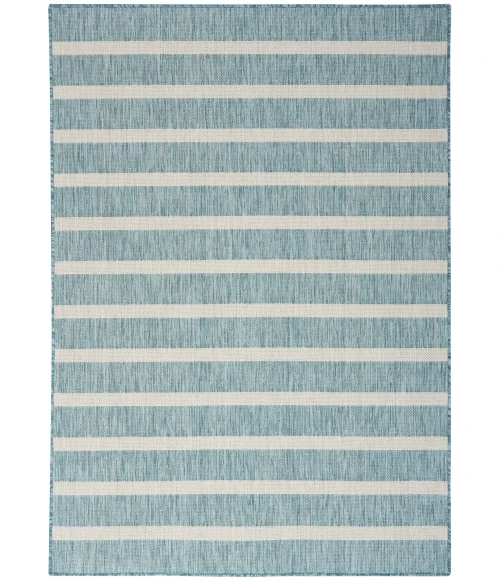 Nourison Positano Aqua Ivory POS03 6 ft. X 9 ft. Rect. Rug