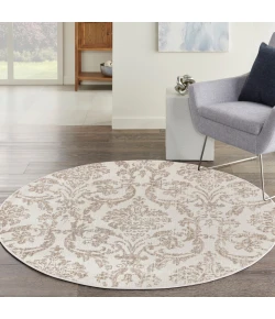 Nourison Home Jubilant JUB09 Ivory Beige 5 ft. 3 in. Round Area Rug