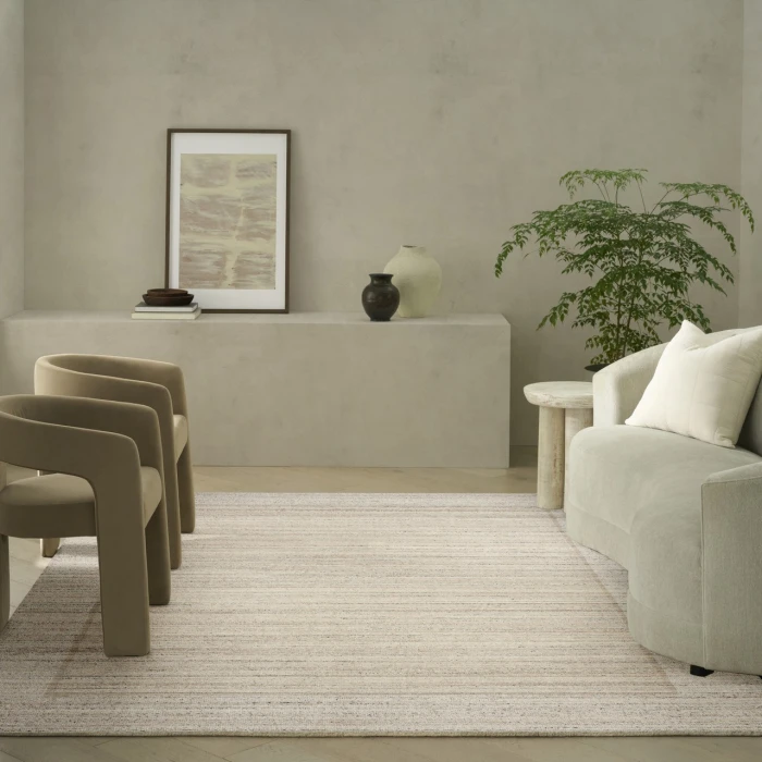 Calvin Klein CK082 Ridge Cream / Ivory RDG01 9ft.9in. x 13ft.9in. Rect. Rug