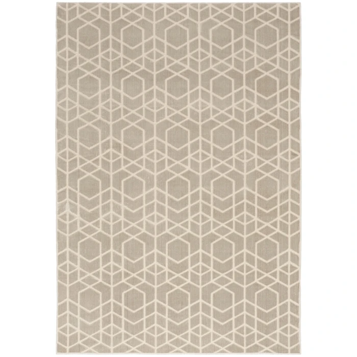 Nourison Washable Charm Silver Ivory WCH01 6 ft. X 9 ft. Rect. Rug