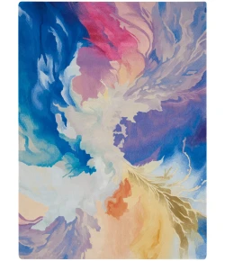 Nourison Home Prismatic PRS37 Blue Multicolor 3 ft. 9 in. X 5 ft. 9 in. Area Rug
