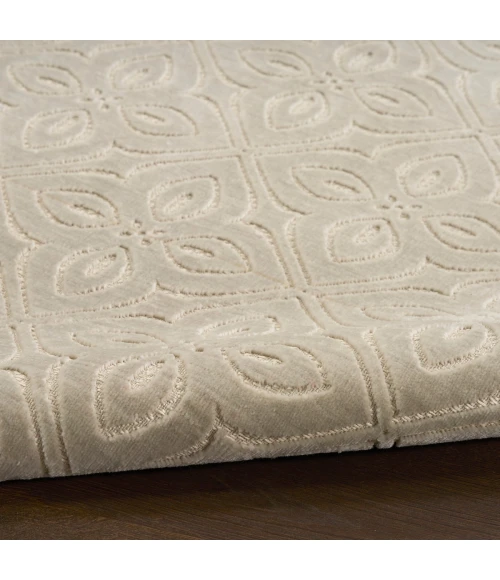 Nourison Washable Charm Silver Ivory WCH03 6 ft. X 9 ft. Rect. Rug