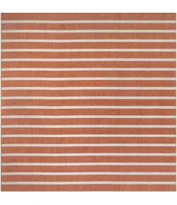 Nourison Positano Terracotta Ivory POS03 8ft. Square Rug