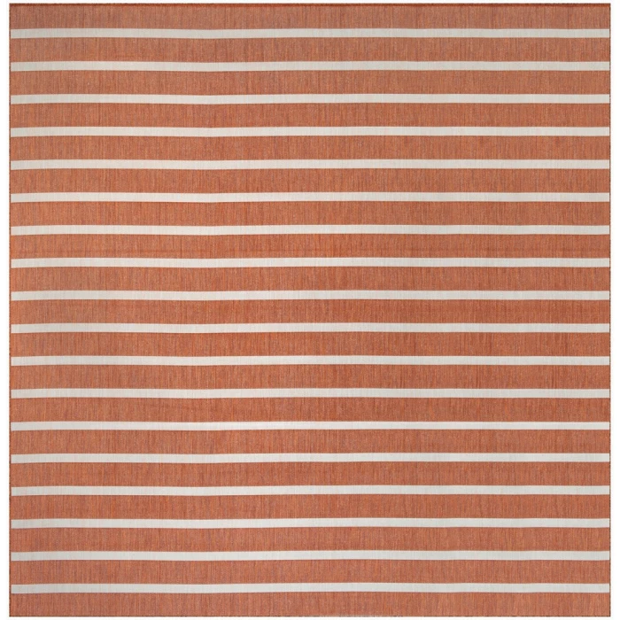 Nourison Positano Terracotta Ivory POS03 8ft. Square Rug