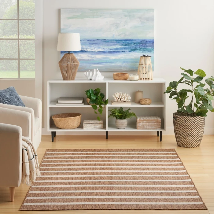 Nourison Positano Jute Ivory POS03 6 ft. X 9 ft. Rect. Rug