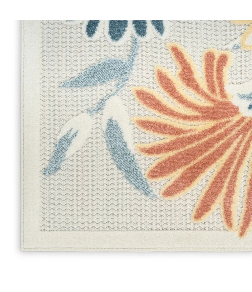 Nourison Aloha Ivory Rose ALH33 5 ft. 3 in. X 7 ft. 5 in. Rect. Rug