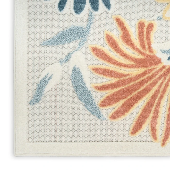 Nourison Aloha Ivory Rose ALH33 5 ft. 3 in. X 7 ft. 5 in. Rect. Rug