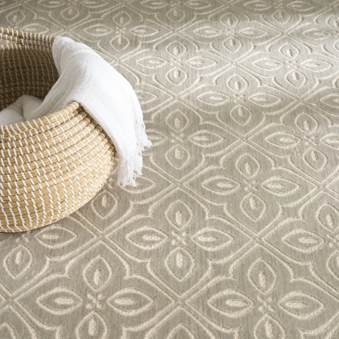 Nourison Home Washable Charm Grey WCH03 5ft. x 7ft. Rect. Rug