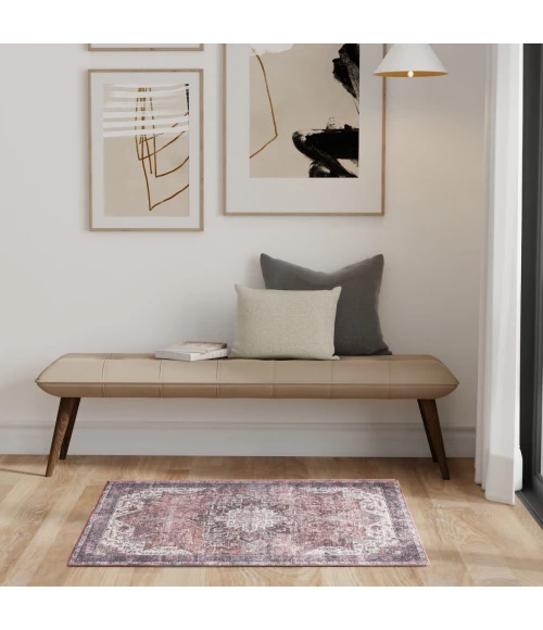 Nourison Nourison Washables Red NWB15 3 ft. X 5 ft. Rect. Rug