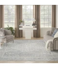 Nourison Astra Machine Washable Light Grey ASW11 10ft. x 14ft. Rect. Rug