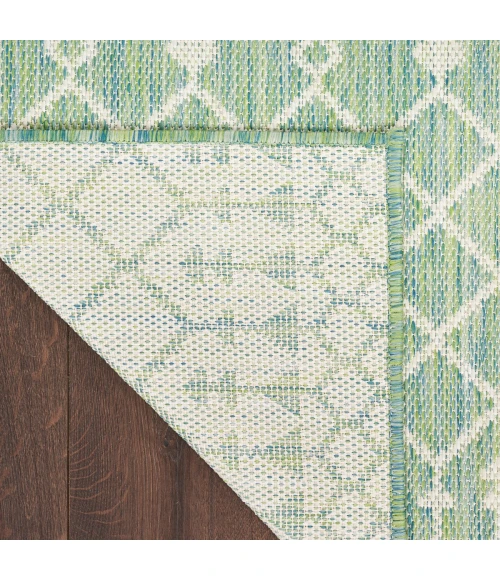 Nourison Positano Blue Green POS02 2 ft. 2 in. X 10 ft. Rect. Rug
