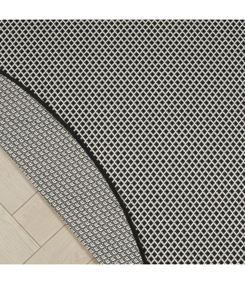 Nourison Home Courtyard Black COU01 8ft. x Round Round Rug