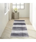 Nourison Launder Ivory Black LDR01 2ft.2in. x 7ft.6in. Rect. Rug