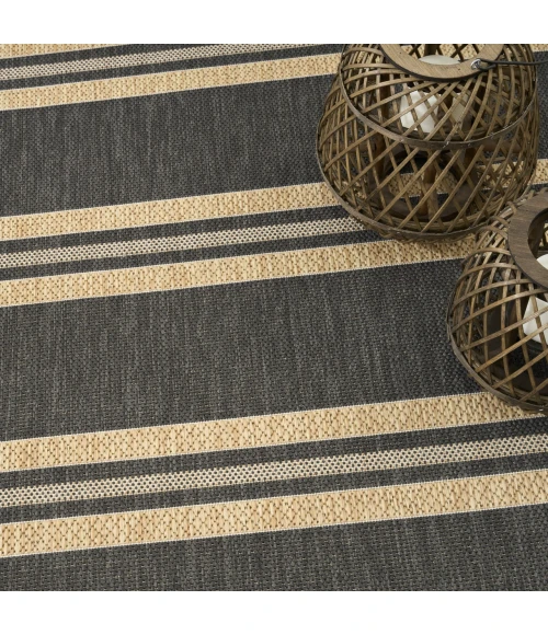 Nourison Home Horizon Indoor/Outdoor Black HOZ05 8ft. x 10ft. Rect. Rug