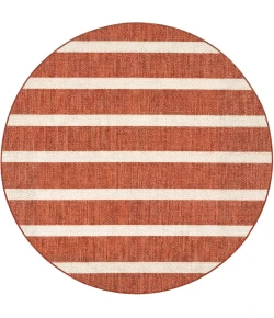 Nourison Positano Terracotta Ivory POS03 4ft. Round Rug