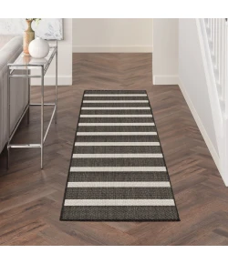 Nourison Home Positano POS03 Black Ivory 2 ft. X 6 ft. Area Rug