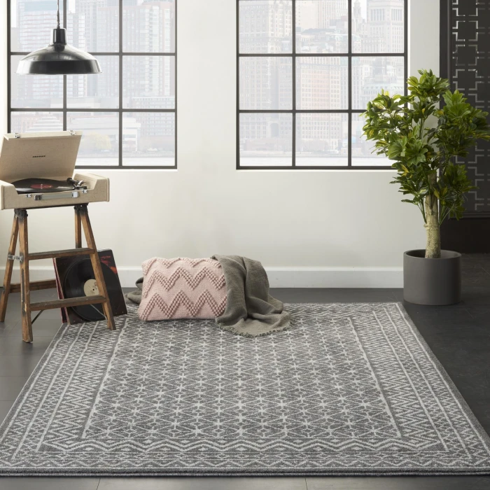 Nourison Home Palermo Grey PMR02 5ft.3in. x 7ft.3in. Rect. Rug
