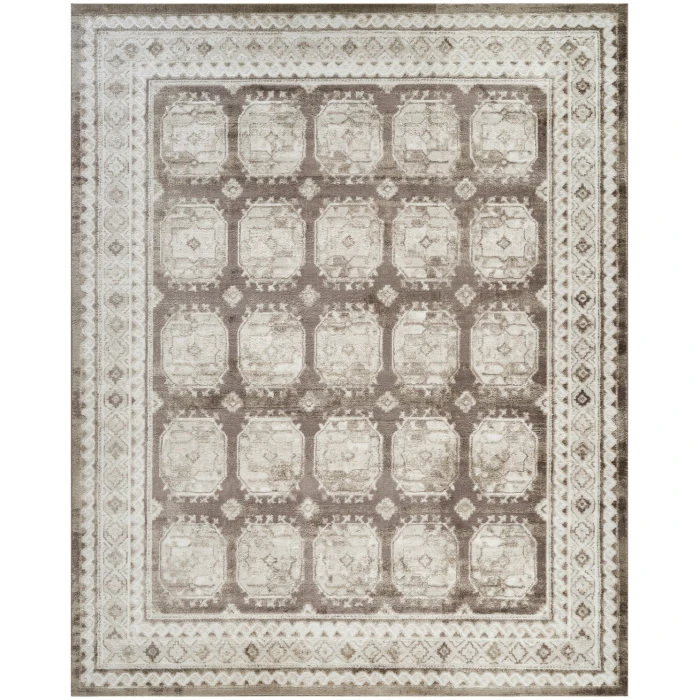 Nourison Dekor Ivory Brown DEK01 7 ft. 10 in. X 9 ft. 10 in. Rect. Rug