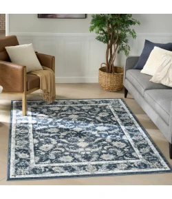 Nourison Home Dekor DEK09 Slate/Ivory 4 ft. X 6 ft. Area Rug