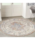 Nourison Nourison Essentials Persian Beige Blue NRE07 6 ft. X Round Rug