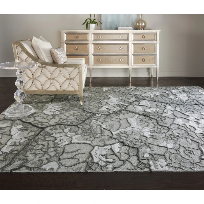Nourison Divine Charcoal DIV01 6 ft. X 8 ft. Rect. Rug