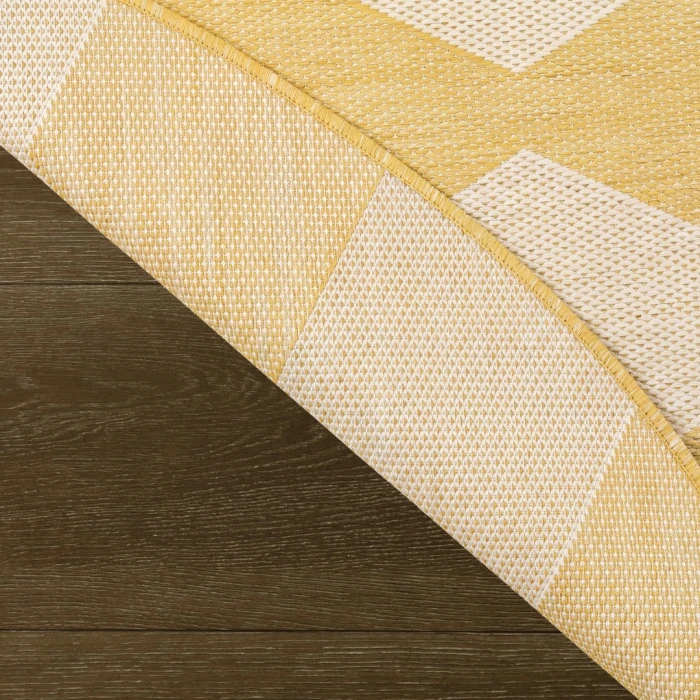Nourison Positano Yellow POS04 6ft. Round Rug