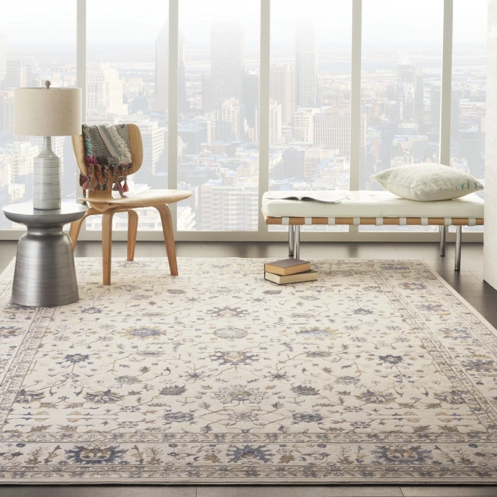Nourison Home Silky Textures Blue SLY09 7ft.10in. x 10ft.6in. Rect. Rug