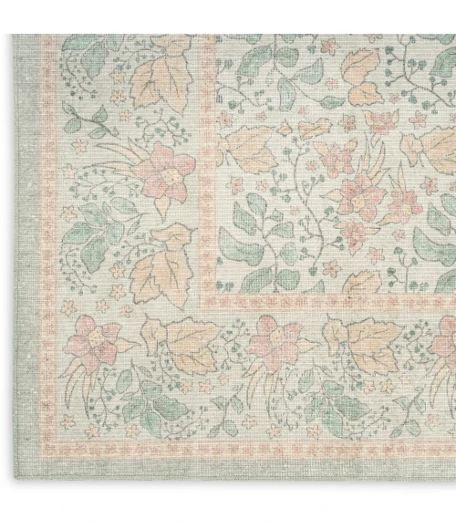 Nourison Home Botanical Washables Green BOT03 5ft. x 7ft. Rect. Rug