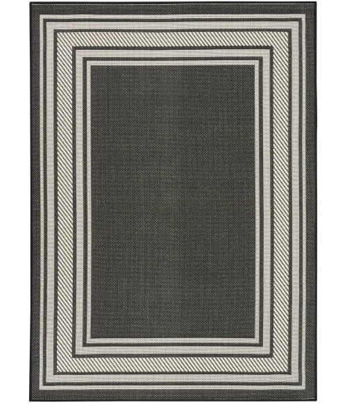Nourison Horizon Indoor/Outdoor Black HOZ03 4 ft. X 6 ft. Rect. Rug