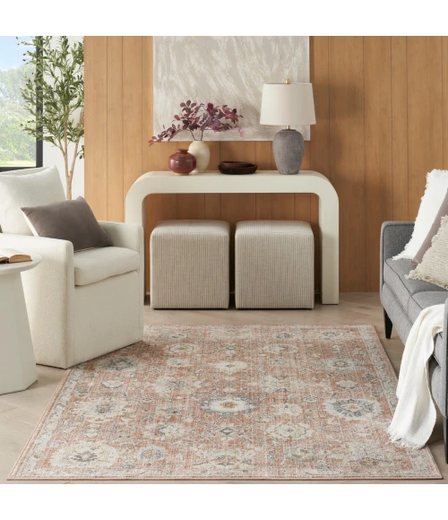 Nourison Oushak Home Rust OUS01 6 ft. X 9 ft. Rect. Rug