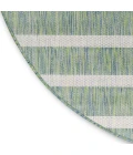 Nourison Positano Blue Green Ivory POS03 6 ft. X Round Rug
