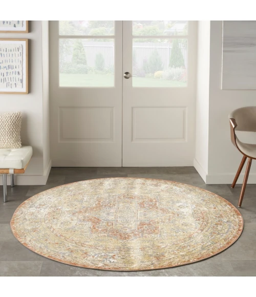 Nourison Nourison Essentials Persian Beige Rust NRE07 6 ft. X Round Rug
