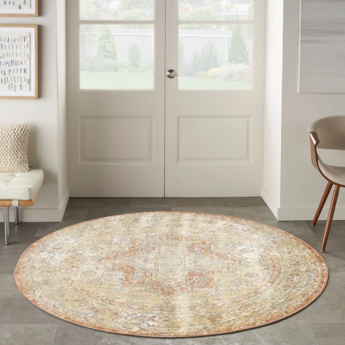 Nourison Nourison Essentials Persian Beige Rust NRE07 6 ft. X Round Rug