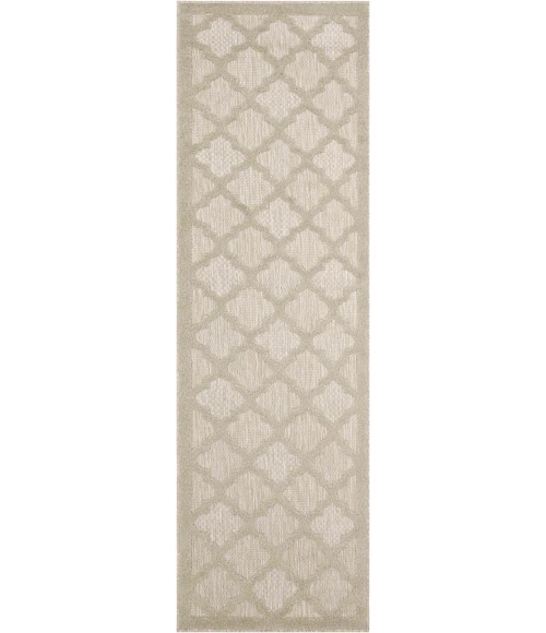 Nourison Easy Care Cream NES01 2 ft. 2 in. X 10 ft. Rect. Rug