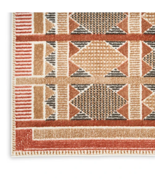 Nourison Nordic Rust Multicolor NRC06 5 ft. X 7 ft. Rect. Rug