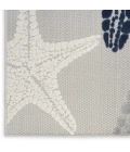 Nourison Aloha Grey Multicolor ALH28 3ft.6in. x 5ft.6in. Rect. Rug