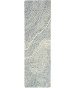 DKNY Pure Angles ANG01 Ivory Blue 2 ft. 3 in. X 7 ft. 6 in. Area Rug