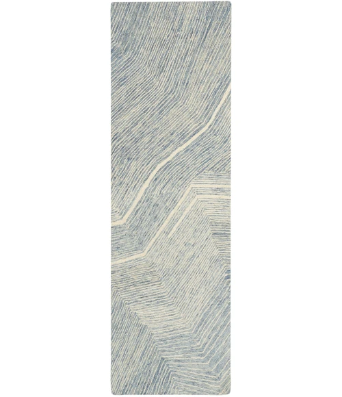 DKNY Pure Angles Ivory Blue ANG01 8 ft. Rect. Rug