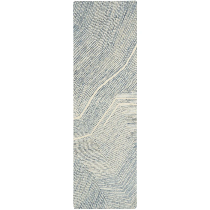 DKNY Pure Angles Ivory Blue ANG01 8 ft. Rect. Rug