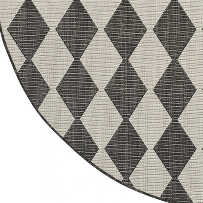 Nourison Positano Black POS04 12ft. Round Rug