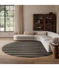 Nourison Positano Black Ivory POS03 8ft. Round Rug