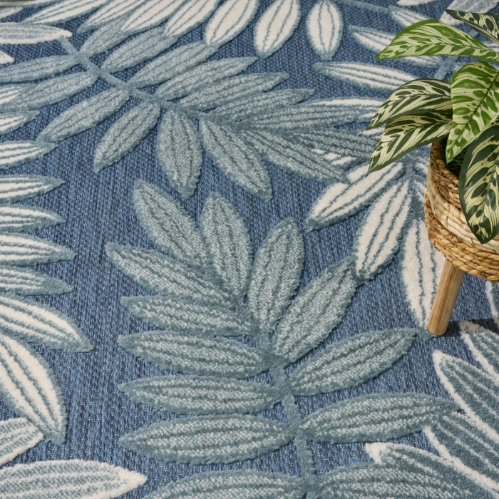 Nourison Aloha Blue ALH18 3 ft. 6 in. X 5 ft. 6 in. Rect. Rug